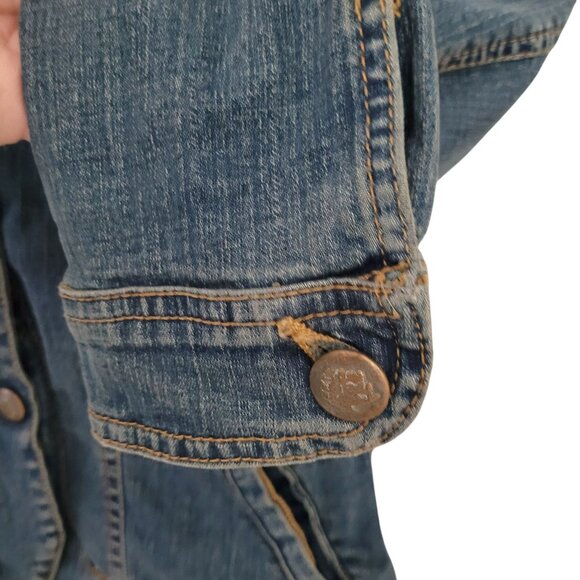Putumayo Womens Denim Jean Jacket Size Small Blue Retro 90s - Picture 9 of 12